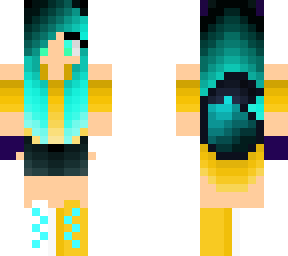 turqoise & gold wolf girl
