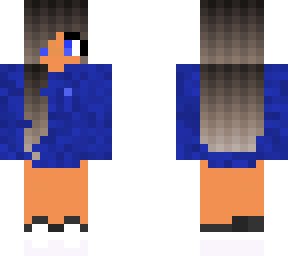 blue shirt girl skin