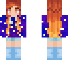 girl with galaxi hoodie