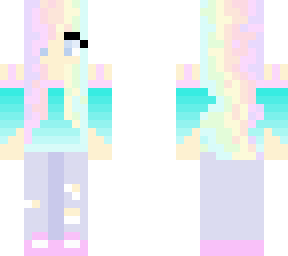 pastel rainbow hair