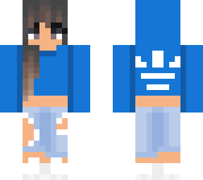 girl with blue hoodie
