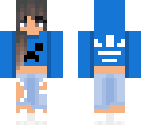 girl with blue hoodie