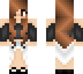 my minecraft skin but with an off the shoulders crop top