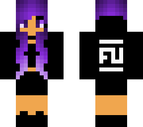 purple savage girl with black