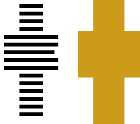 cardboard stripes