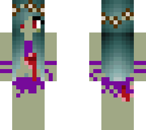 zombie bikini girl teal hair