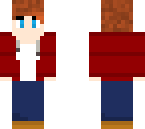 boy with striped red jacket