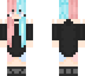 girl with pink and blue hair edit