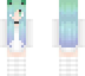 green haired bear girl