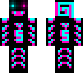 cyan and pink