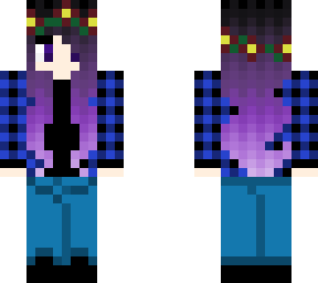 girl with purple hair