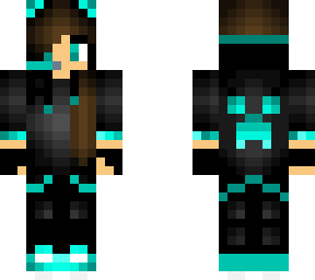 teal/turquoise/blue gamer girl