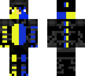 yellow and blue man