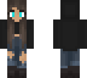 black hoodie girl