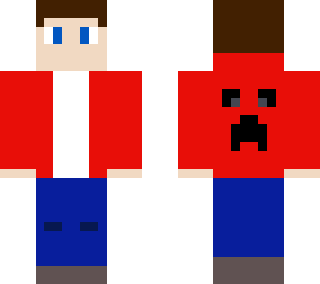 boy with red creeper jacket