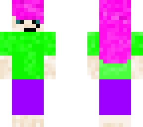 pink hair girl (fixed hair length)