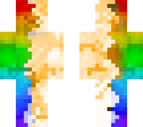 rainbow orange steve