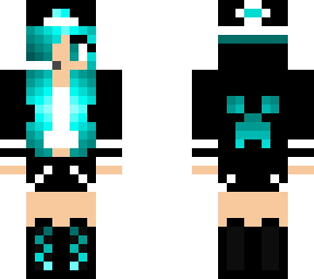 teal/turquoise/blue gamer girl