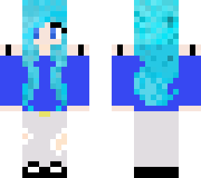 blue haired girl