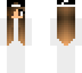 brown hair with hat