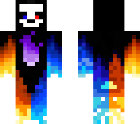 purple red and blue skeleton flames