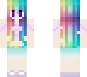 rainbow hair girl
