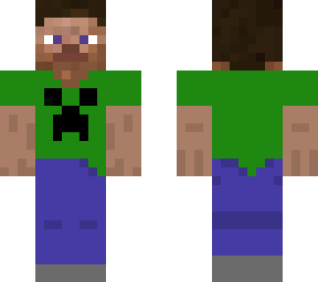 steve with creeper tshirt by janno288