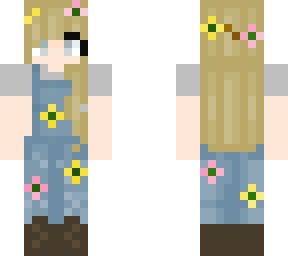 blond overalls