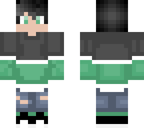 green, grey jumper boy