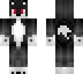 red eyed black wolf