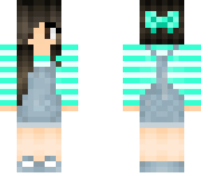 teal girl w/ long dark brown straight hair v2