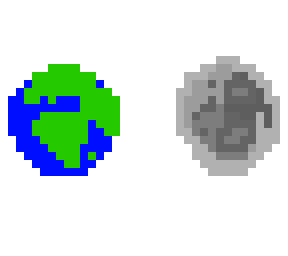 earth & the moon