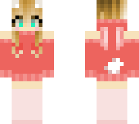 kawaii pink bunny sweater girl