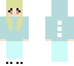 blue cute kawaii dinosaur girl