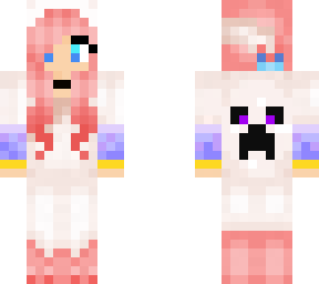 hooded pink hair girl