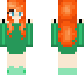 red-haired emerald girl-made from hair base (by: mqwood