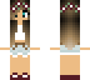 white crop top and flower crown girl