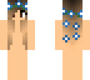 blue flowercrown hair base