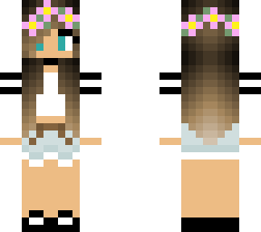 cute summer girl with pink flower crown