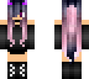 demon girl with long hair