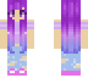 galaxy girl with ombre hair