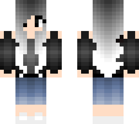 grey haired girl casual outfit with headphones