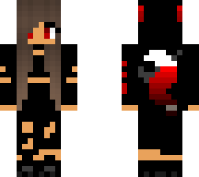 red & black girl