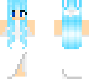 blue haired snow bunny wedding