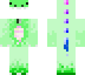 green dino onesie