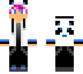 pink hair panda