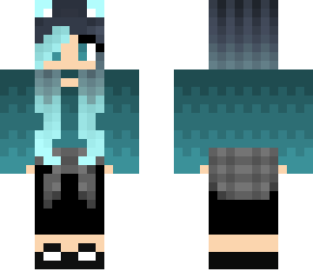 blue cat girl