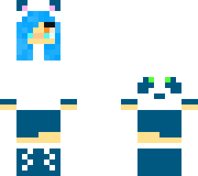 blue panda girl