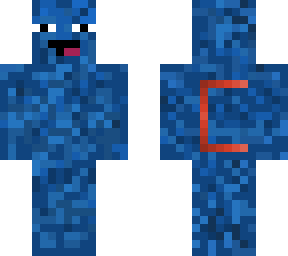 blue skin with c on back
