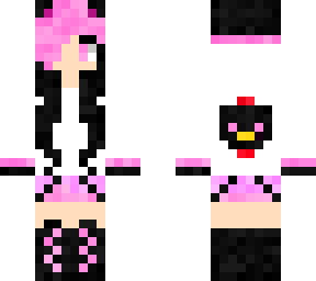 pink/black girl w/ chick hoodie-